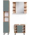 Vicco Badm&ouml;bel-Set Fynn Gr&uuml;n 60 x 54 3-teilig