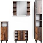 Vicco Badm&ouml;bel-Set Fynn Eiche rustikal 60 x 54 4-teilig