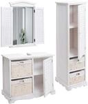 MCW Badezimmerset H20 3-teilig Shabby Wei&szlig;