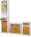 MCW Badset A85 Hochschrank Waschbeckenunterschank Kommode