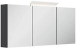 Posseik Spiegelschrank inkl. Design LED-Lampe u. Glasb&ouml;den 140 cm Grafit