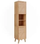 Vicco Badschrank Lucie Bambus 40 x 177 mit 2 T&uuml;ren