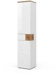Vicco Badschrank Eden Wei&szlig; 40 x 184 mit 2 T&uuml;ren und Schublade