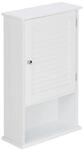 Relaxdays Badschrank MDF Wei&szlig; Kompakt Wandmontierbar 70 cm x 42 cm x 16,5 cm 6,7 kg