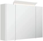 Posseik Spiegelschrank inkl. Design LED-Lampe u. Glasb&ouml;den 90 cm Wei&szlig;...