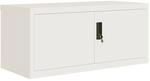 vidaXL Aktenschrank Wei&szlig; 90x40x40 cm Stahl