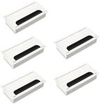 Emuca Satz von 5 Kabeldurchf&uuml;hrungen f&uuml;r Quadrum Tisch Rechteckig 159 x 80 mm