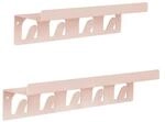 KARAT Wandregal Metall Bunt Mit Haken 2er Set F&uuml;r Stilvolle Akzente Pink