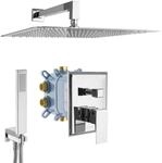 PaulGurkes Regendusche Eckig Unterputzarmatur Montagebox 2-Wege Duschsystem