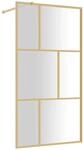 vidaXL Duschwand f&uuml;r Begehbare Dusche ESG Klarglas Golden 100x195cm 154957