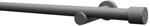 Sch&ouml;ner Wohnen Gardinenstangenset Mira 1-Lauf 25 mm Grau 160 cm FSC&reg;