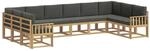 vidaXL Outdoor-Sofagarnitur mit Kissen 10 Stk Wei&szlig; und Anthrazit 3388286