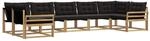 vidaXL Outdoor-Sofagarnitur mit Kissen 7 Stk Wei&szlig; und Schwarz 3389046