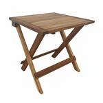 Relaxdays Klapptisch Akazienholz Braun Wetterfest 46 cm x 46 cm x 46 cm