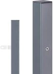 Zaun-Endpfosten Chaussee 5,1 cm x 5,1 cm H&ouml;he 150 cm Alu Anthrazit