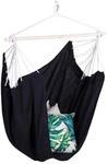 Relaxdays H&auml;ngesessel Baumwolle Schwarz Belastbar 150 kg 150 cm x 100 cm x 40 cm 1,6