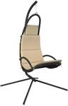 vidaXL Garten-H&auml;ngestuhl mit Kissen Creme Oxford-Gewebe und Stahl 1629849