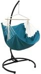 AMANKA XL-H&auml;ngesessel inkl. Gestell bis 100 kg 155 x 125 cm Petrolblau