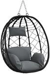 vidaXL H&auml;ngesessel Korb ohne Gestell Anthrazit Poly Rattan 42003844