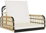 vidaXL H&auml;ngestuhl mit Kissen 63x58x39 cm Poly Rattan und Stahl 4009297