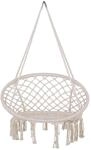 Beliani H&auml;ngesessel Weiss 61x51x107