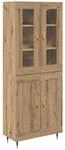 vidaXL Highboard 2-Tlg Artisan-Eiche 69,5 x 34 x 180 cm Holzwerkstoff 3415944