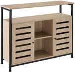 Tectake Sideboard Warrington Industrial Style Holz und Stahl 100 x 37 x 82 cm