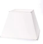 Orion Lightstyle Lampenschirm Wei&szlig; Eckig mit Silberkante 30 x 30 cm...