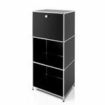 Floordirekt Metallregal Concept Epure MK-107 4 Ebenen 50 x 40 x 121 cm Schwarz