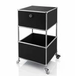 Floordirekt Metallregal Concept Epure MK-145 Mit Rollen 40 x 40 x 75 cm Schwarz