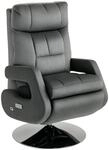 HOMCOM Elektrischer Relaxsessel Stahl Polyester 84L x 69B x 118-124H cm Dunkelgrau