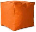 Green Bean Sitzhocker Cube 40 x 40 x 40 cm Wetterfest Waschbarer Bezug Orange