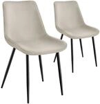 Tectake Set Stuhl Monroe Gepolstert In Samtoptik Ergonomische Sitzschale 2Er Set 59