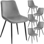 Tectake Set Stuhl Monroe Gepolstert In Samtoptik Ergonomische Sitzschale 6Er Set 59
