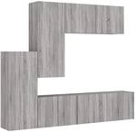 vidaXL 5-Tlg Wohnwand Grau Sonoma Holzwerkstoff 3216494