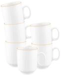 Seltmann Weiden Sento Home Pure Lines Becher mit Henkel 400 ml 6er Set Mango Orange
