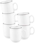 Seltmann Weiden Sento Home Pure Lines Becher mit Henkel 400 ml 6er Set Chocolate