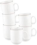 Seltmann Weiden Sento Home Pure Lines Becher mit Henkel 400 ml 6er Set Cocoa Brown