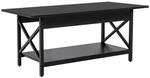 Costway Couchtisch Kaffeetisch mit Ablage Sofatisch Schwarz