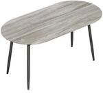 HOMCOM Ausziehbarer Esstisch MDF 120-160 x 80 x 75 cm Grau