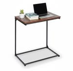 Relaxdays Beistelltisch Eisen MDF Schwarz Neigbar 66 cm x 55 cm x 35 cm 4,4 kg