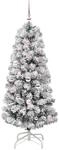 vidaXL K&uuml;nstlicher Klappbarer Weihnachtsbaum Gr&uuml;n und Wei&szlig; 150 cm 3395588