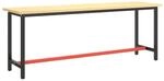 vidaXL Werkbankgestell MattSchwarz und MattRot 210x50x79 cm Metall