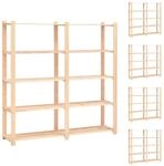vidaXL Lagerregale 5 B&ouml;den 5 Stk 170x38x170cm Massivholz Kiefer 500kg 3051111