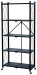 BERLINLODGE KLAP Klappbares Regal Auf Rollen HxBxT 167 x 72 x 34 cm 5 Ebenen