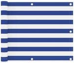 vidaXL Balkon-Sichtschutz Wei&szlig; und Blau 75x400 cm Oxford-Gewebe 134913