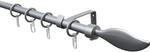 Gardinia Gardinenstangen-Set Flame &Oslash; 13/16 mm Silber 130 cm - 240 cm