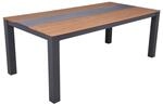 Garden Pleasure Gartentisch Silea Rechteckig Braun-Anthrazit 100 cm x 200 cm