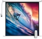 HOMCOM Beamer Leinwand Kunststoff Metall 176,5L x 8B x 176,5H cm Wei&szlig;
