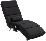 HOMCOM Relaxliege mit Massagefunktion Polyester Stahl 168L x 56B x 84H cm...